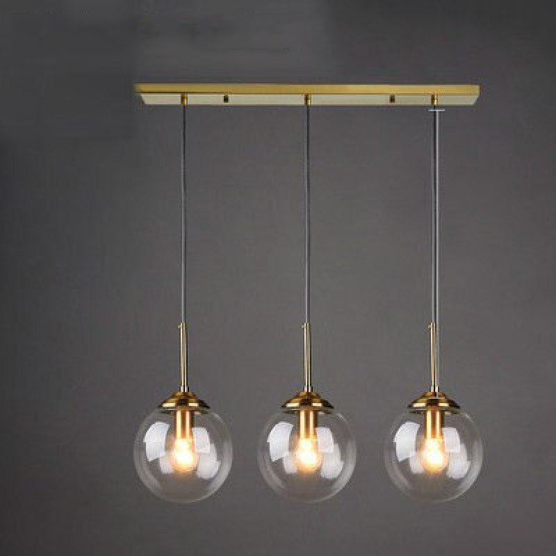 Valentina Luminaires Suspension Verre Transparent Ambre