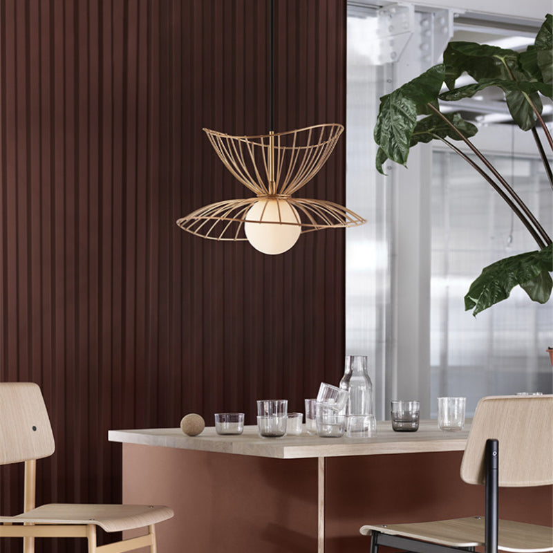 Ritta Luminaires Suspension Vertigo LED Métal Noir/Or Salle à manger