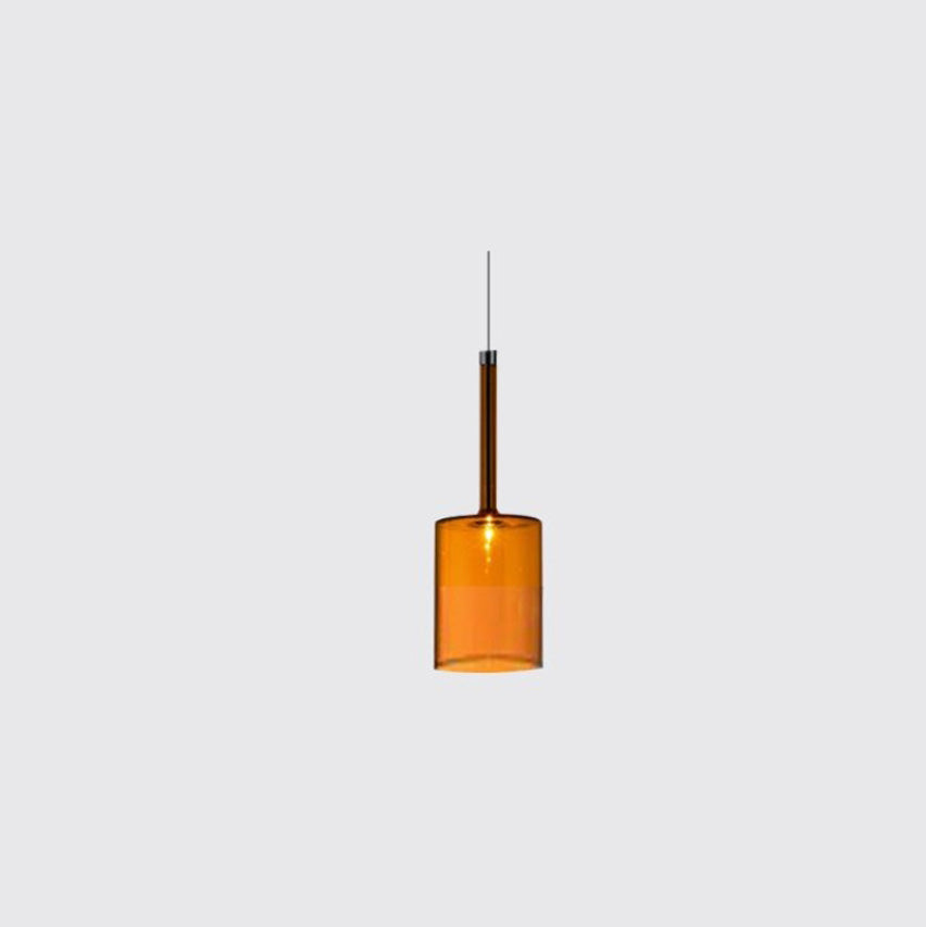 Valentina Lustre Suspension Moderne Minimaliste Verre Clair/Gris Bar