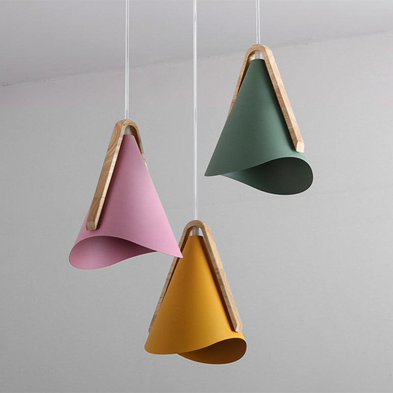 Valentina Suspension 5 Couleurs, Bois/Métal Vert/Rose Salon