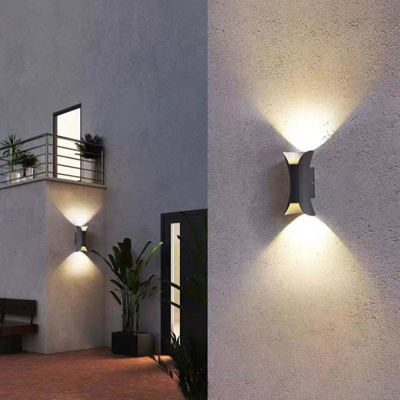 Ray Applique Murale Simple Noir/Blanc/Or, Cour
