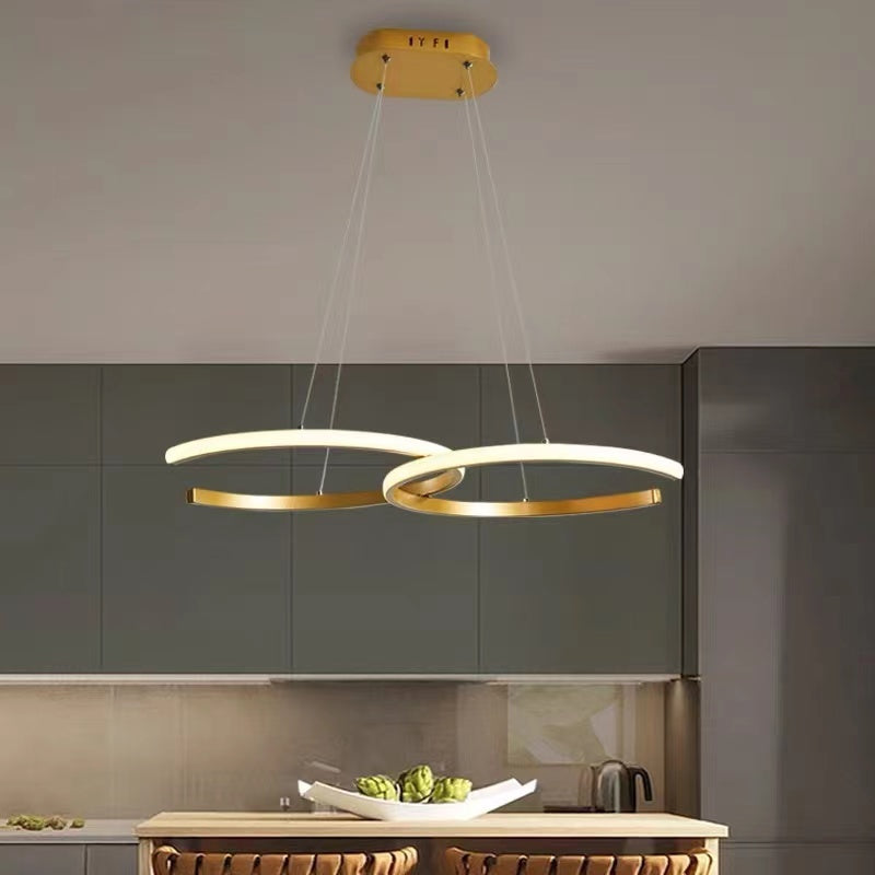 Arisha Luminaires suspension de lumière pendante de l'anneau LED pour la salle à manger