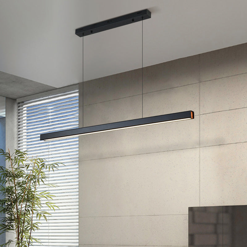 Ray Suspension Linéaire Moderne, Métal, Noir/Blanc, Salon