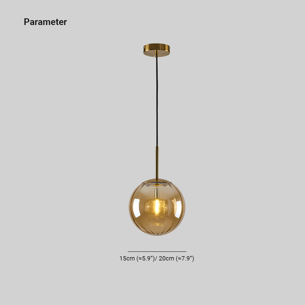 Valentina Suspension Boule Moderne, Métal/Verre