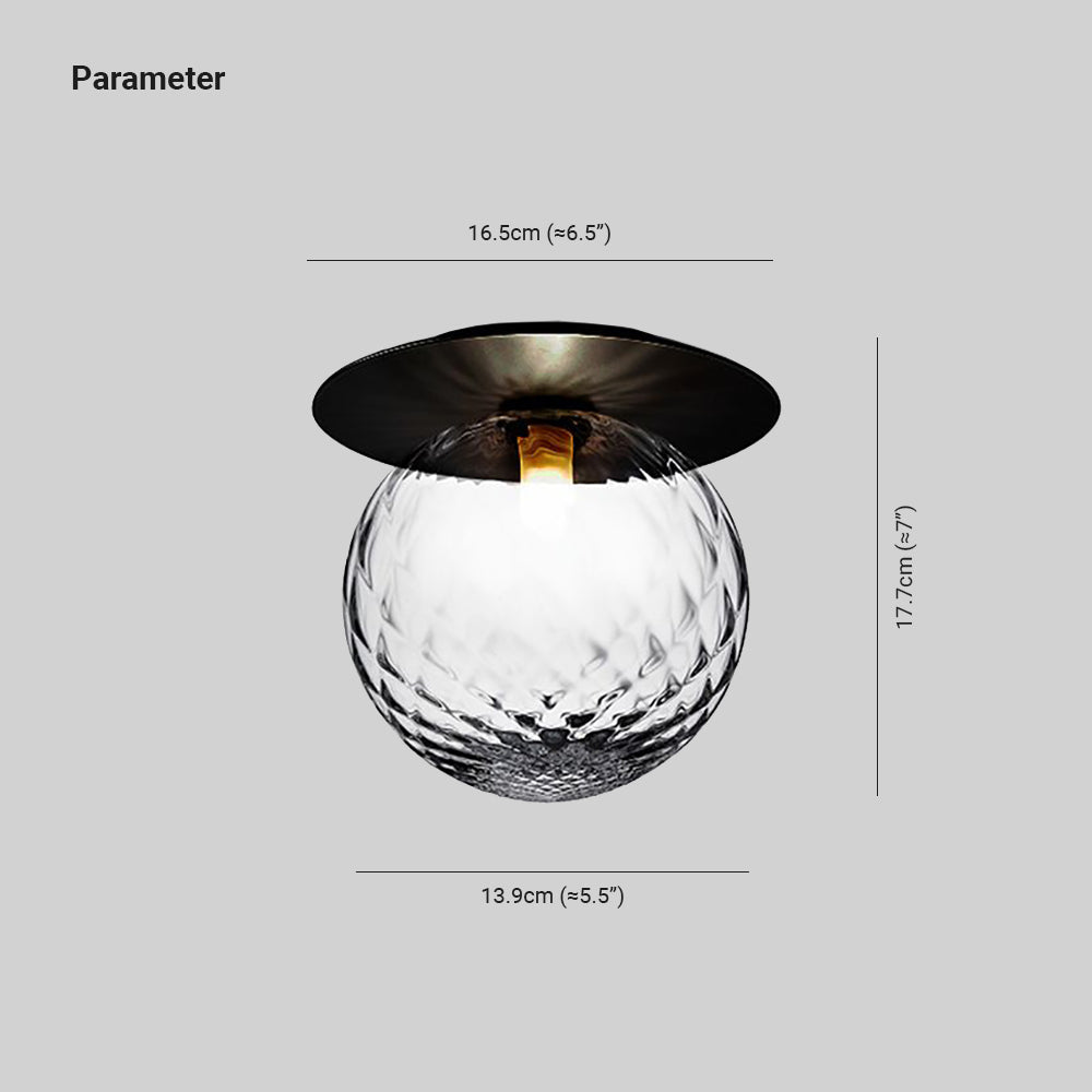Valentina Applique Murale Globe Moderne Design LED Métal Verre Noir/Or Salle de Bain