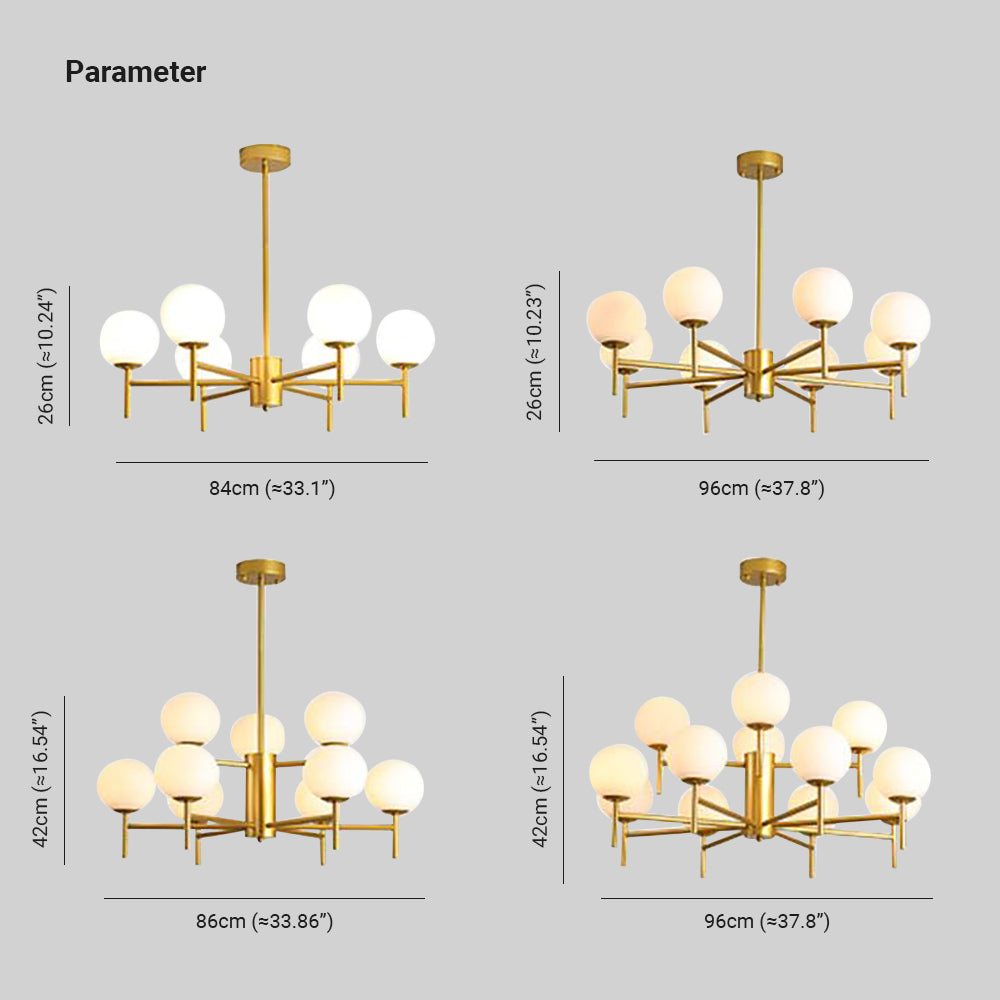Silva Suspension Multi Nordique, Metal/Verre, Or/Noir, Chambre