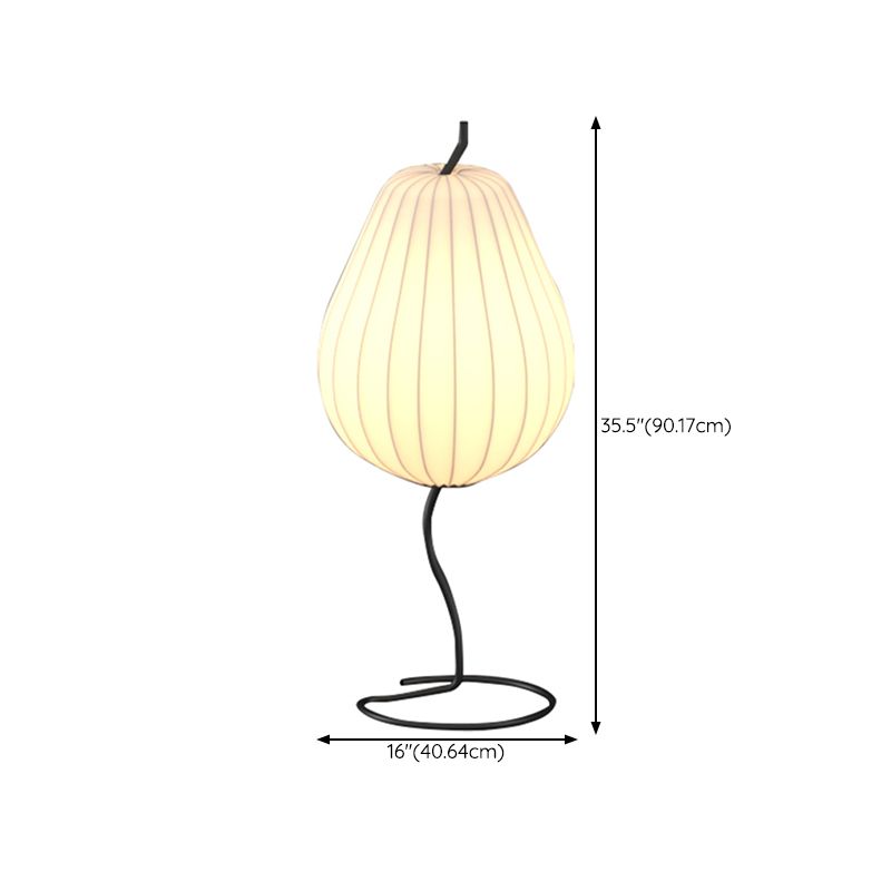 Ritta Lampadaire Poire Moderne, Métal/Tissu, Beige, Salon