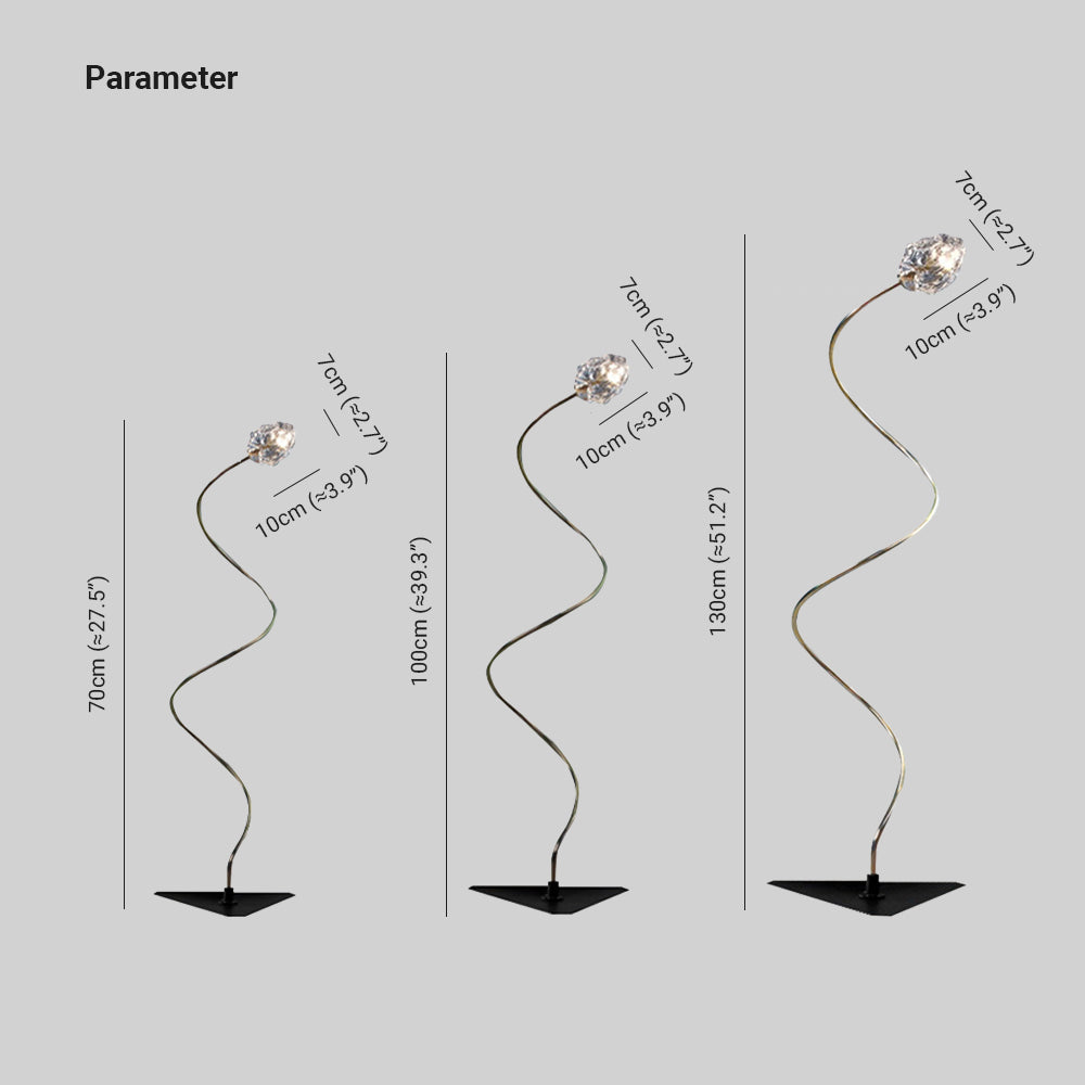 Arisha Lampe Extérieure au Sol Linéaire Simple, Métal/Verre, Or, Jardin