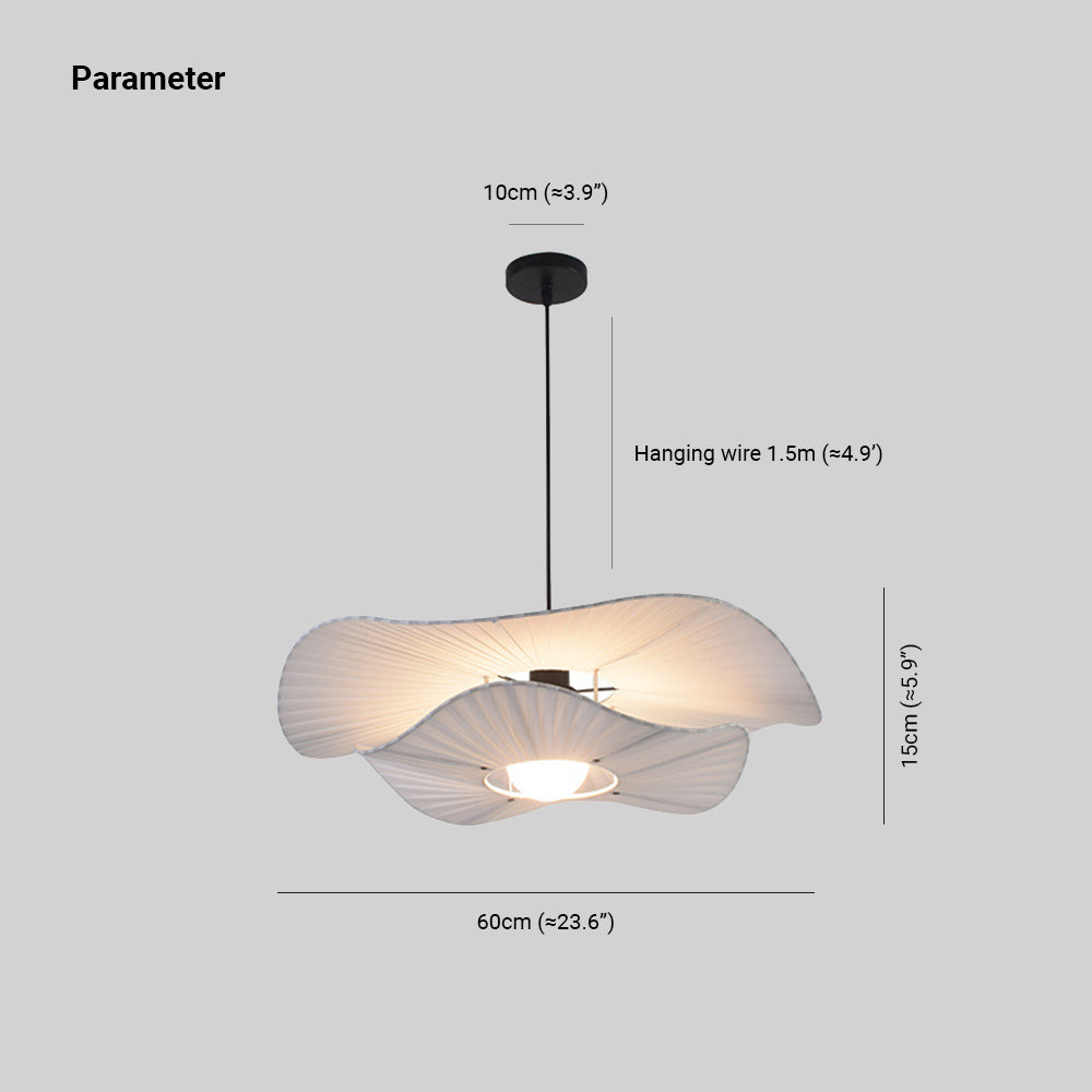 Ritta Suspension Petale Retro, Metal/Tissu, Blanc, Chambre à Coucher