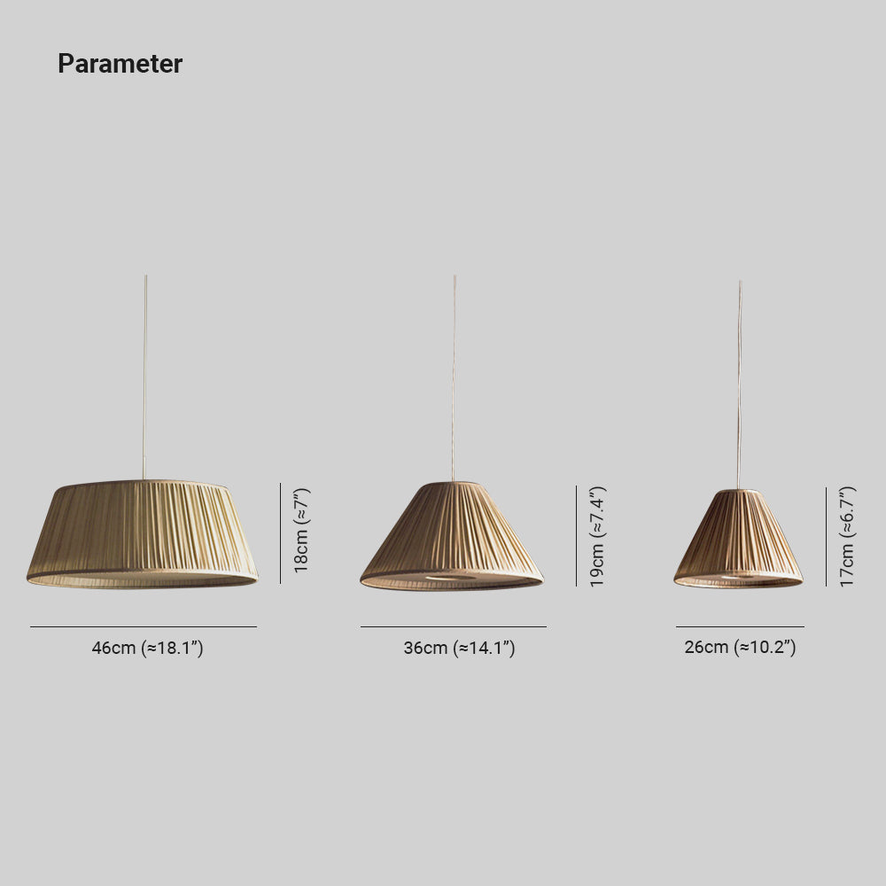Ritta Suspension Vintage, Métal/Tissu, Brun, Salon