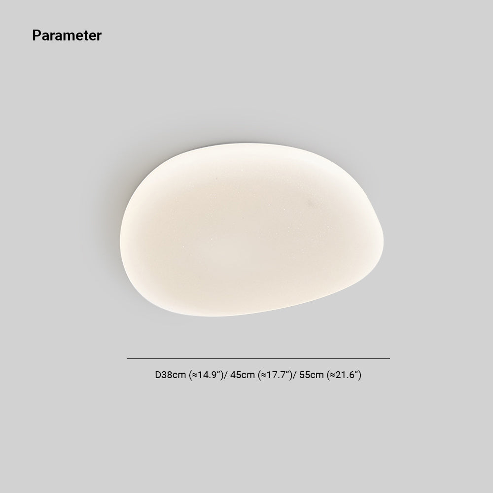 Arisha Plafonnier Galet Moderne Blanc, Salon