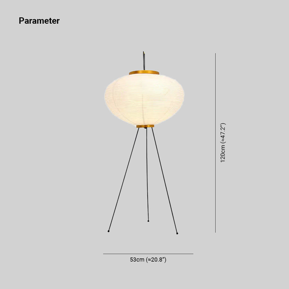 Ritta Design Lampadaire Simple Métal/Papier Blanc Bureau/Salon