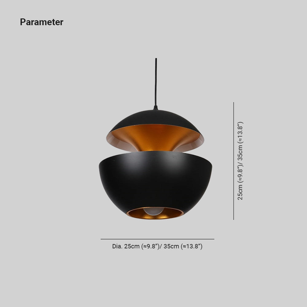 Arisha Suspension LED, Noir & Blanc, D 25/35CM