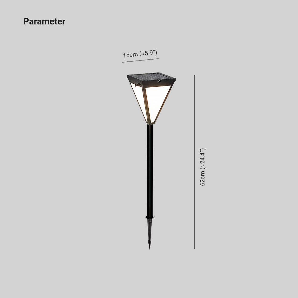 Ray Moderne LED Lampadaire Noir Métal/Verre Allée Exterieur