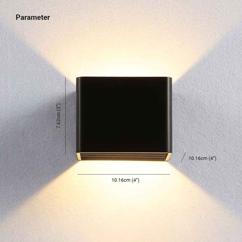 Ray Applique Murale Carrée Moderne 5-Couleurs, Chambre