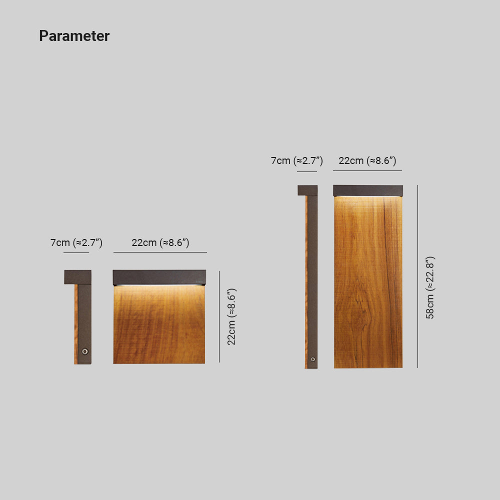 Ray Extérieure Géométrique Minimaliste, Métal, Bois, Extérieur