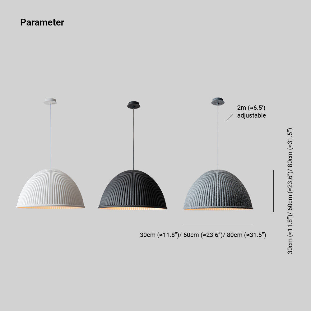 Valentina Suspension Dôme Moderne, Résine, Blanc/Noir/Gris, Librairie/Chambre à Coucher