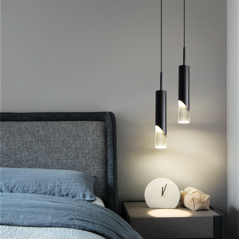 Ray Luminaires Suspension LED Simple Acrylique/Métal Or/Noir Salon