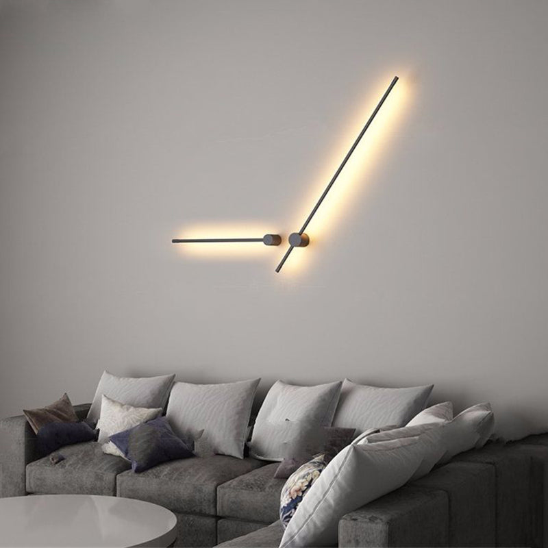 Ray Applique Murale d'Extérieur Minimaliste Linéaire LED, Métal, Noir, Jardin