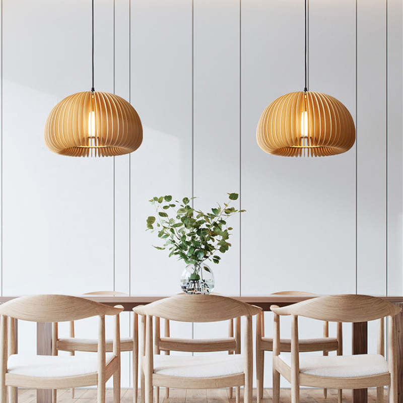 Muto Suspension Citrouille Rustique, Bois/Metal, Bois, Salon