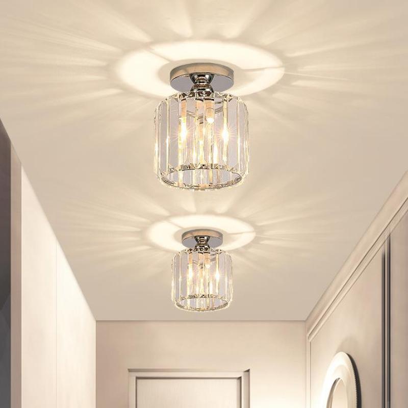 Kristy Plafonnier Carré/Rond Moderne,Cristal, Noir/Argent/Or, Salon
