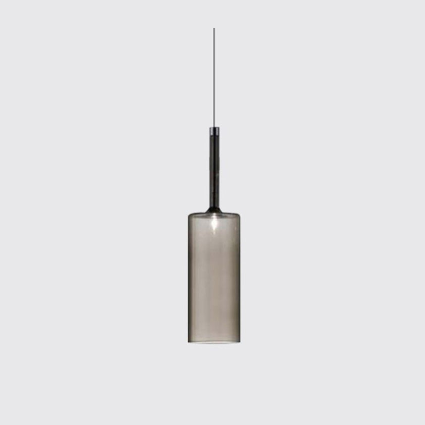 Valentina Lustre Suspension Moderne Minimaliste Verre Clair/Gris Bar