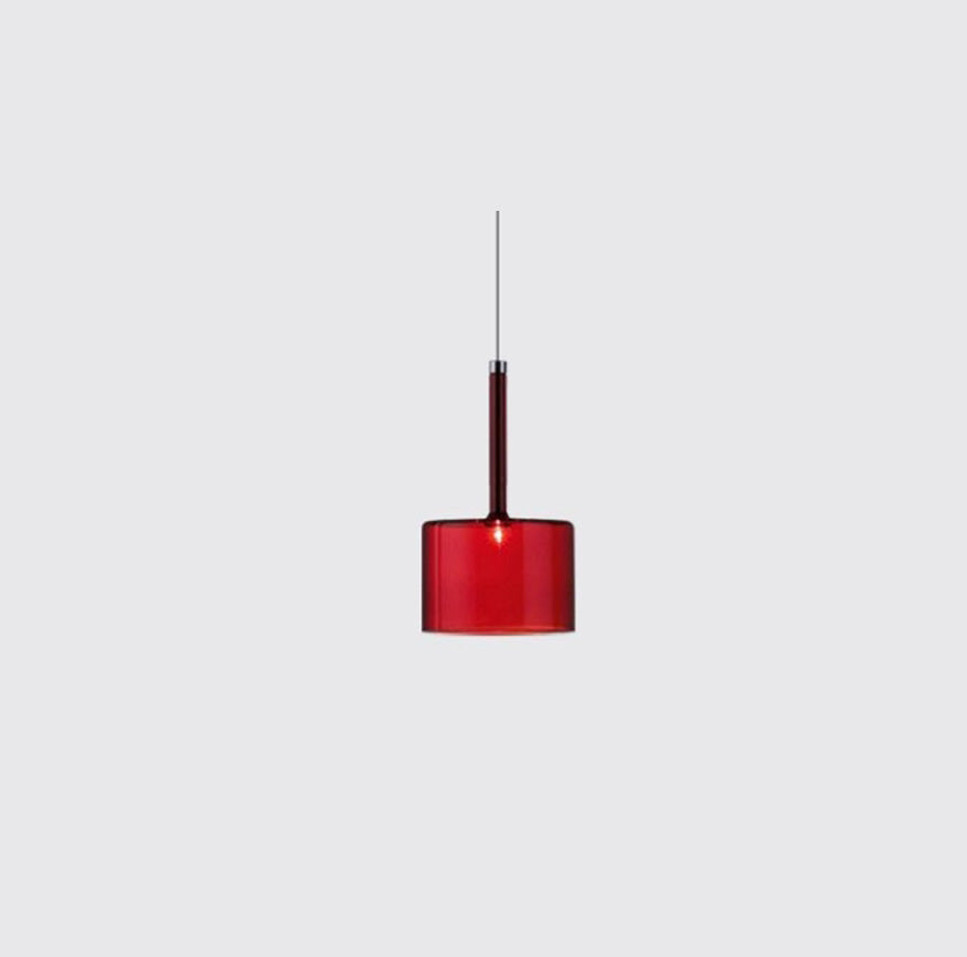 Valentina Lustre Suspension Moderne Minimaliste Verre Clair/Gris Bar