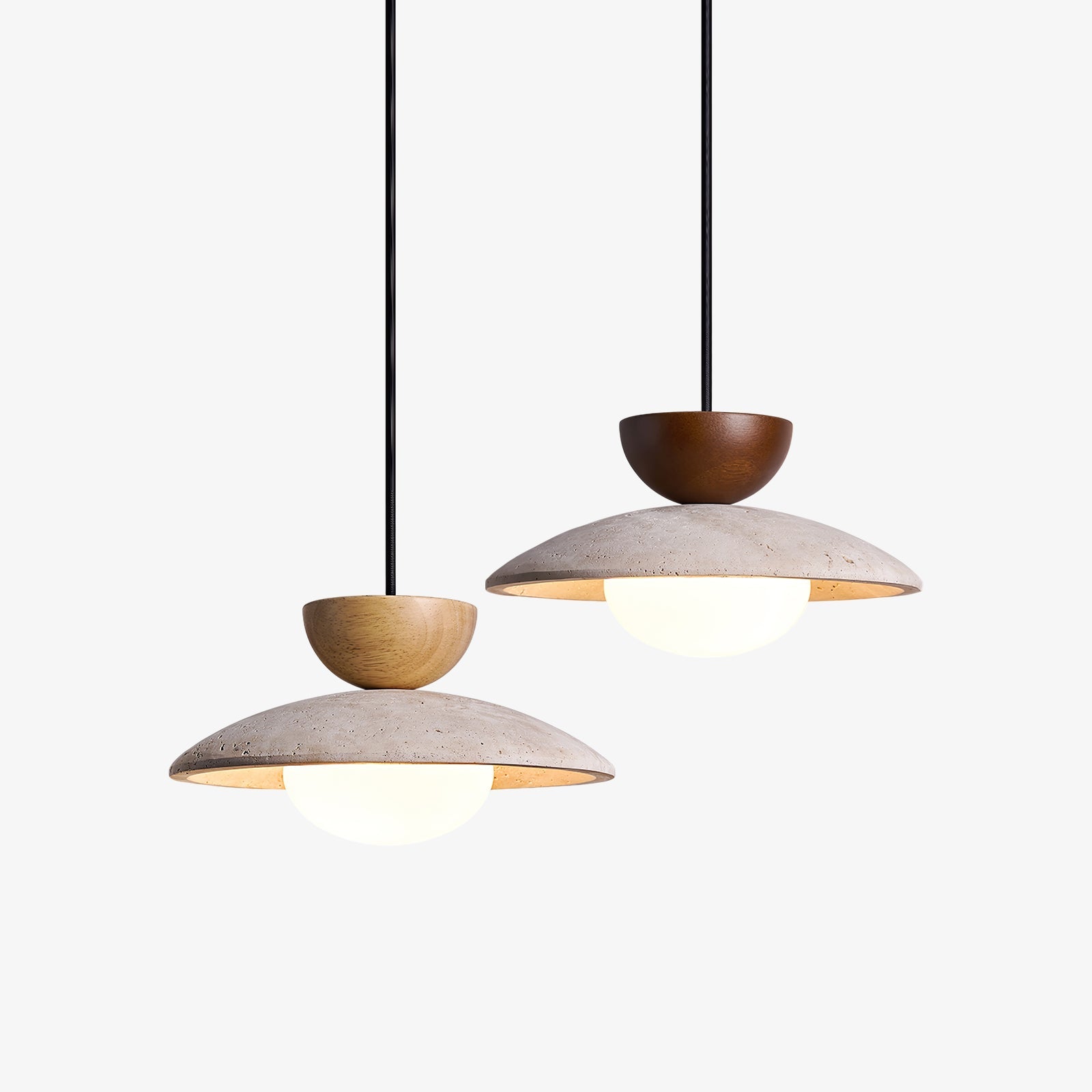 Liora Moderne Minimaliste Travertin Suspension Lumière