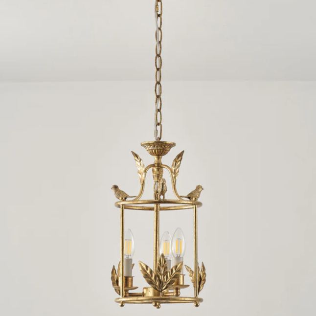 Silva Vintage Metal Bronze Gold Pendant Light Dining Room Bedroom