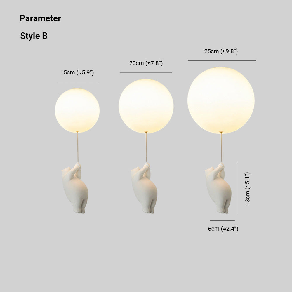 Aria Suspension/ Plafonnier Ballon Moderne, Résine Chambre