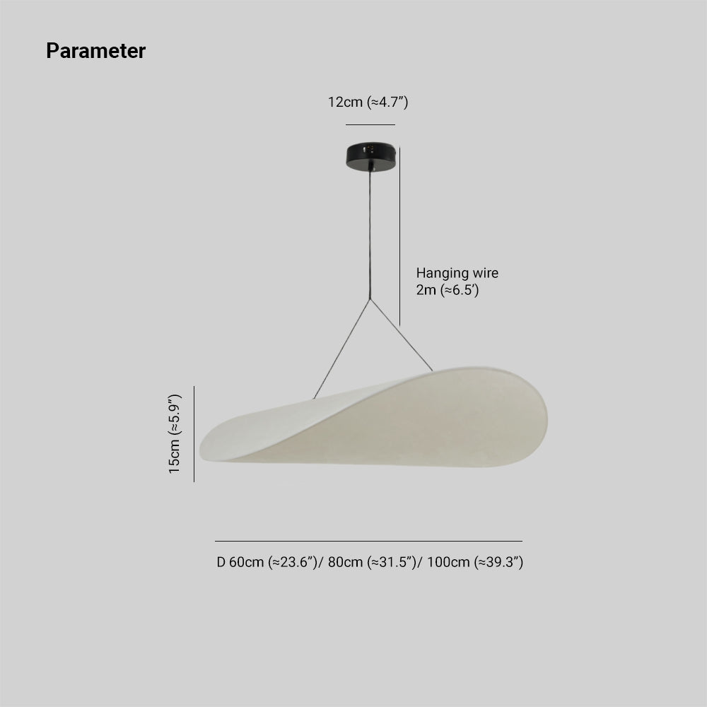 Ritta Suspension Géométrique Moderne Soie, Blanc, Salon