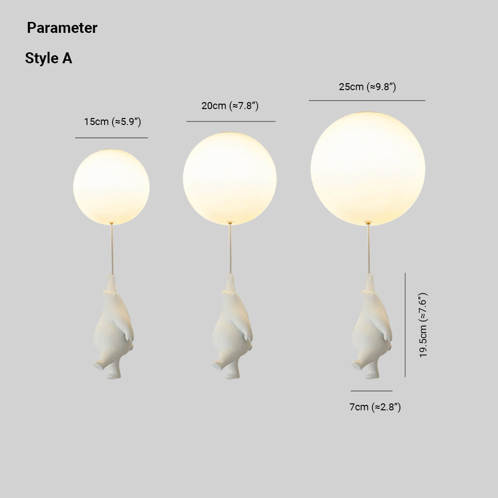 Aria Suspension/ Plafonnier Ballon Moderne, Résine Chambre