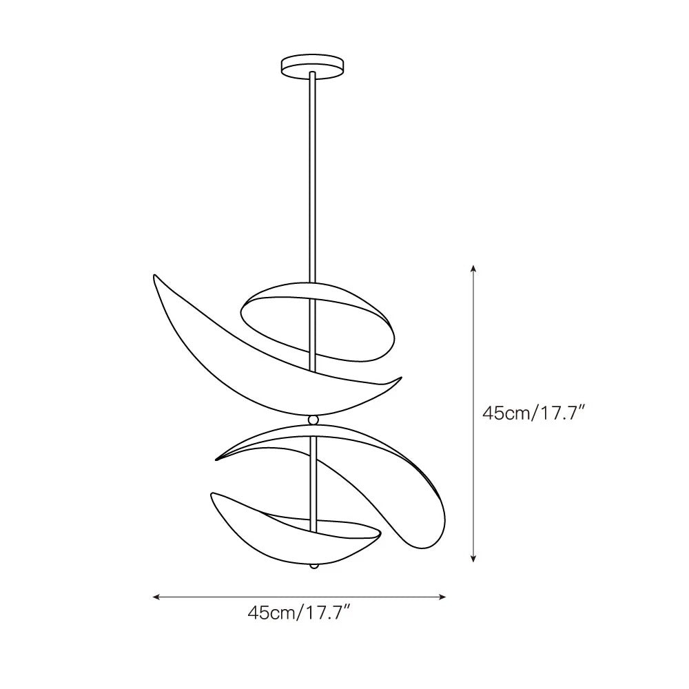 Unorara Lampe Suspendue en Métal Flottante Nordic Premium