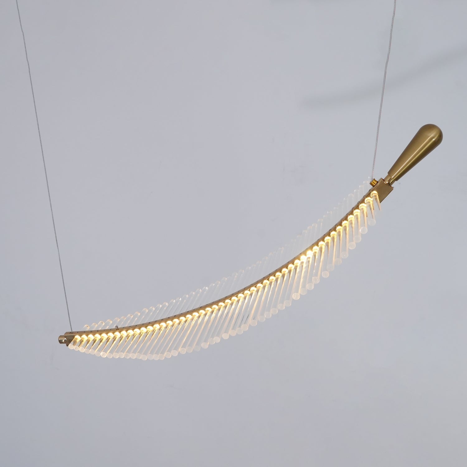 Lustra Chandelier Leaf Acrylic Gold Elegant Modern - Letslighting