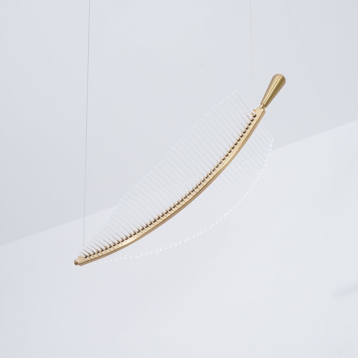 Lustra Chandelier Leaf Acrylic Gold Elegant Modern - Letslighting