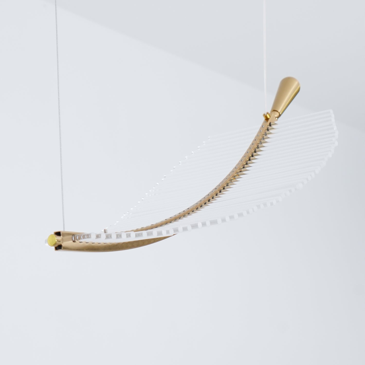 Lustra Chandelier Leaf Acrylic Gold Elegant Modern - Letslighting