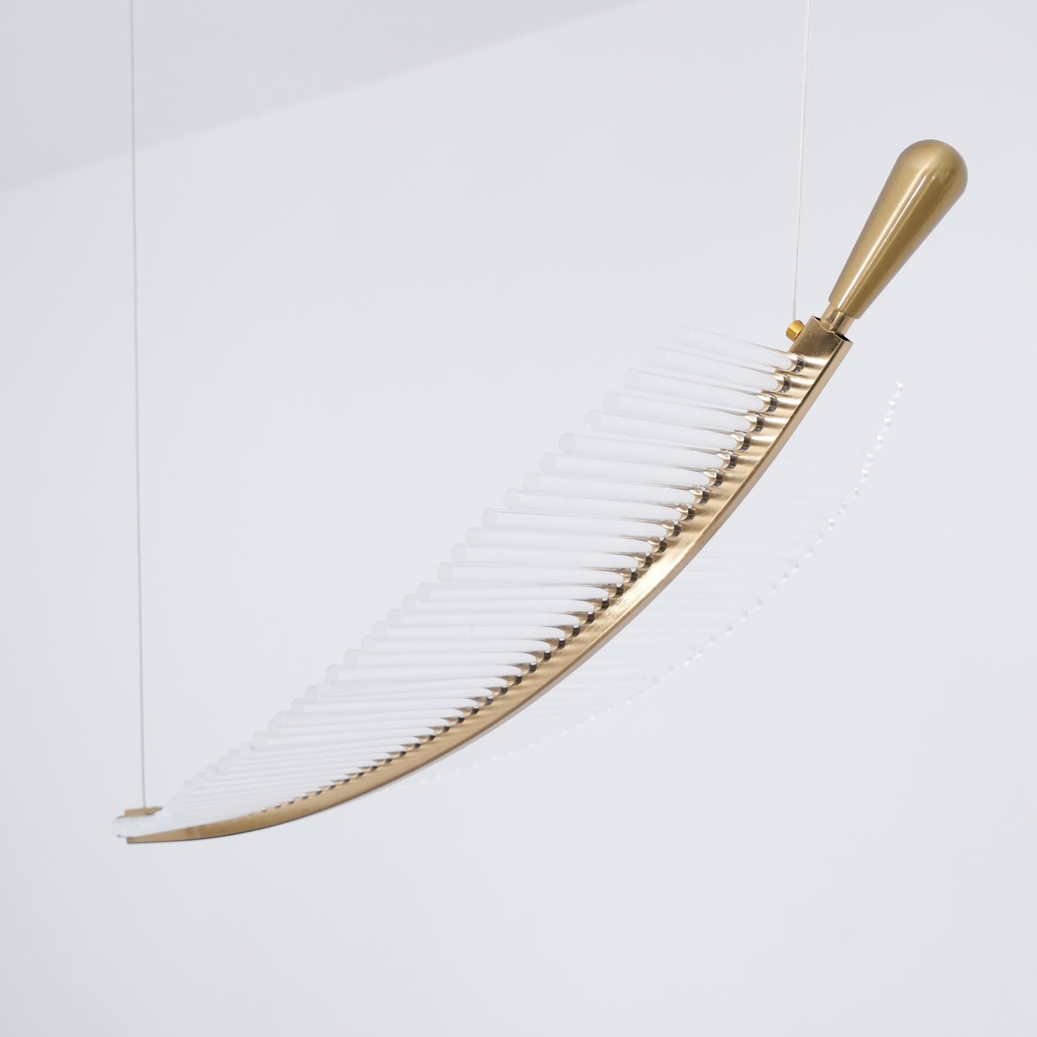 Lustra Chandelier Leaf Acrylic Gold Elegant Modern - Letslighting