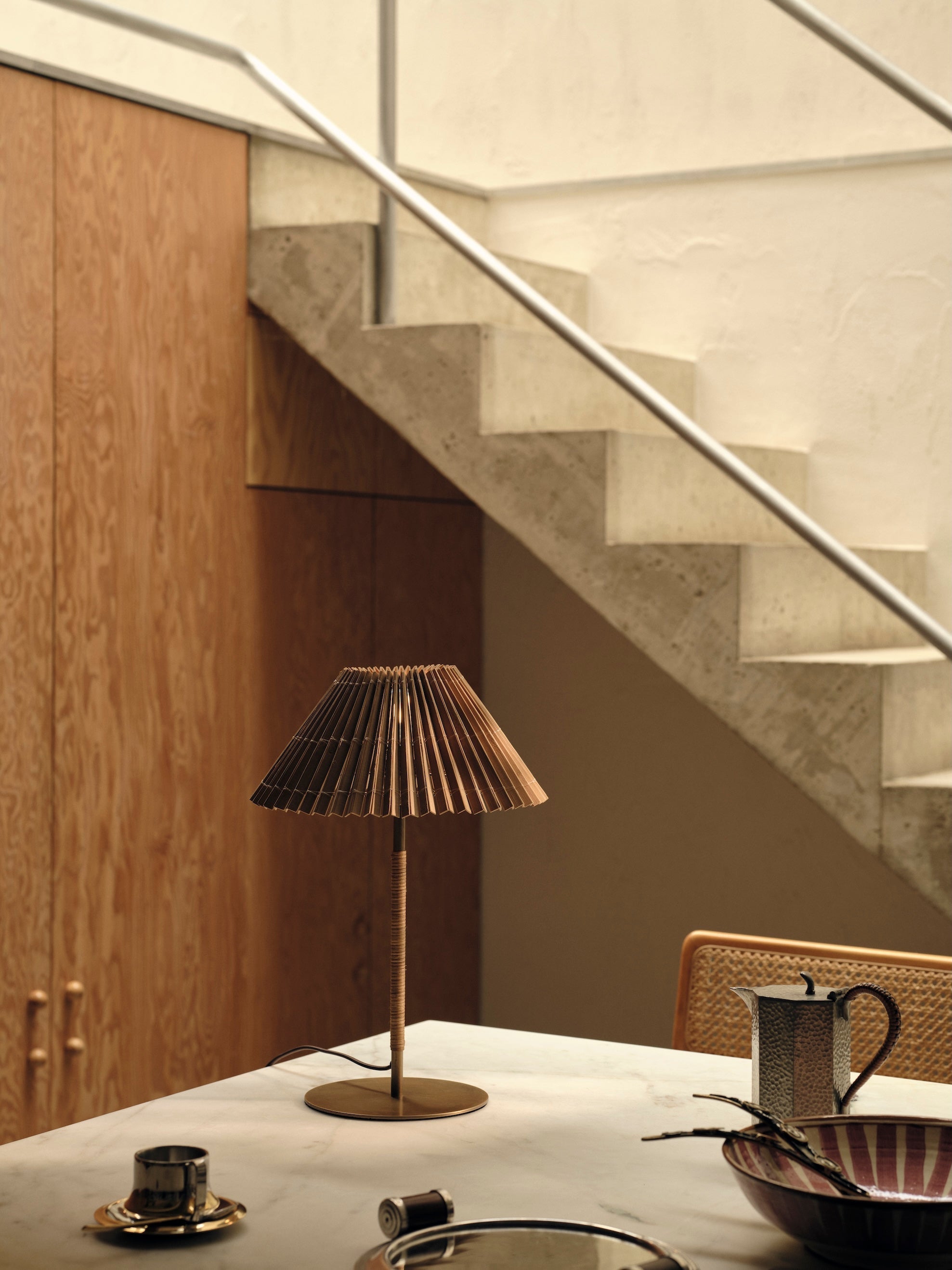 Anji Lampe de Table Moderne en Bambou