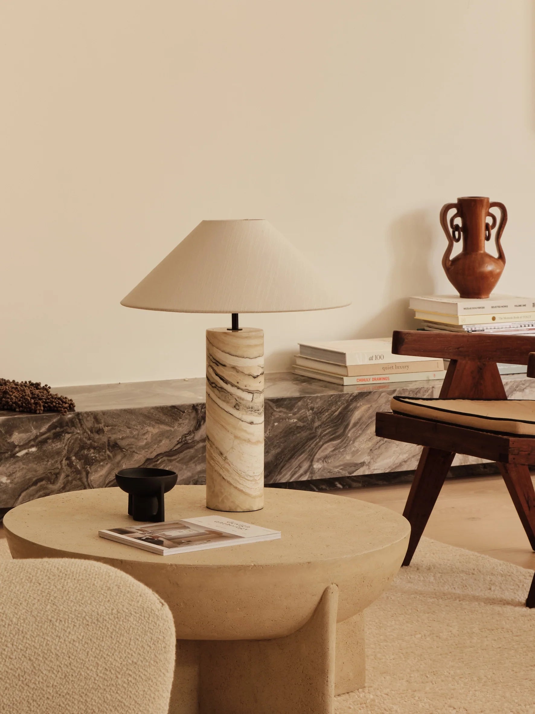 Killian Lampe de Table Moderne en Pierre