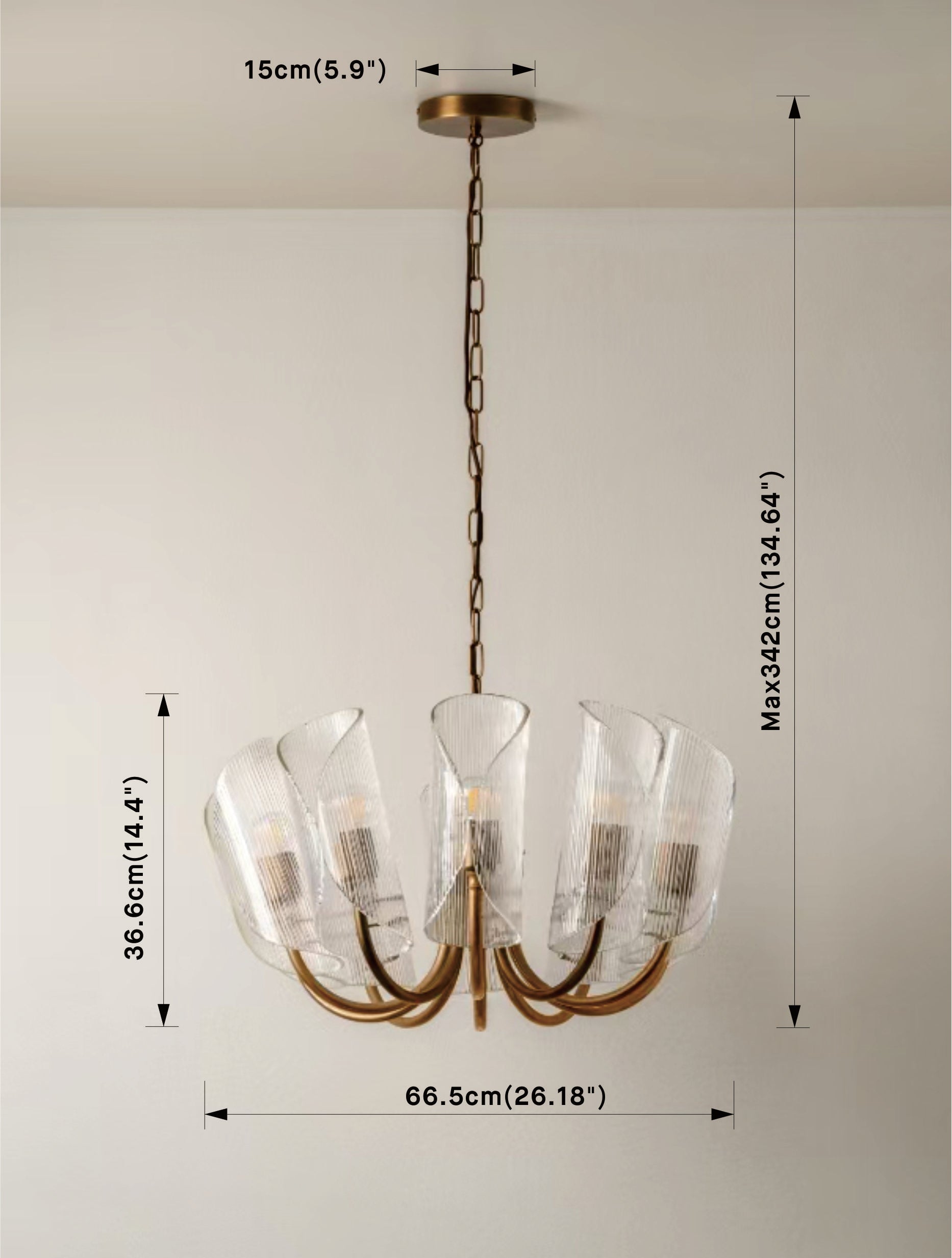 Jamie Lustre en Verre Moderne