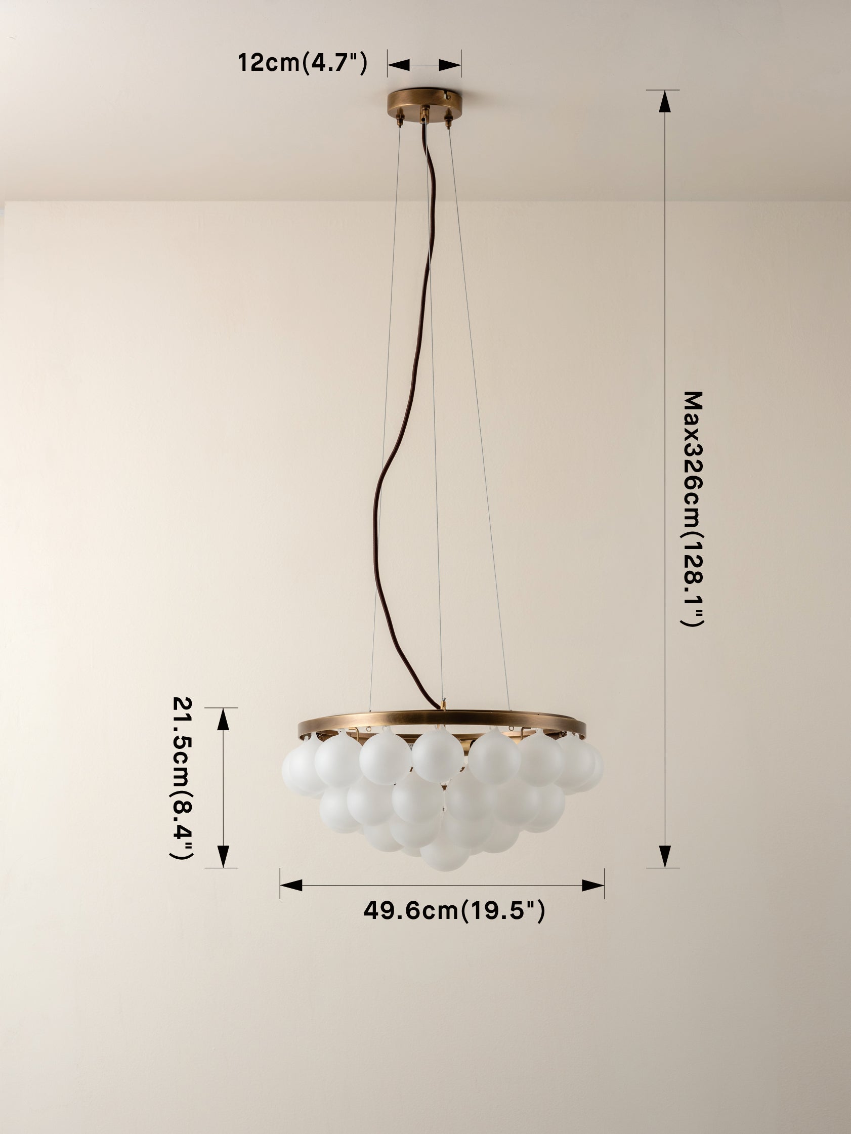 Eden Lustre Moderne en Laiton