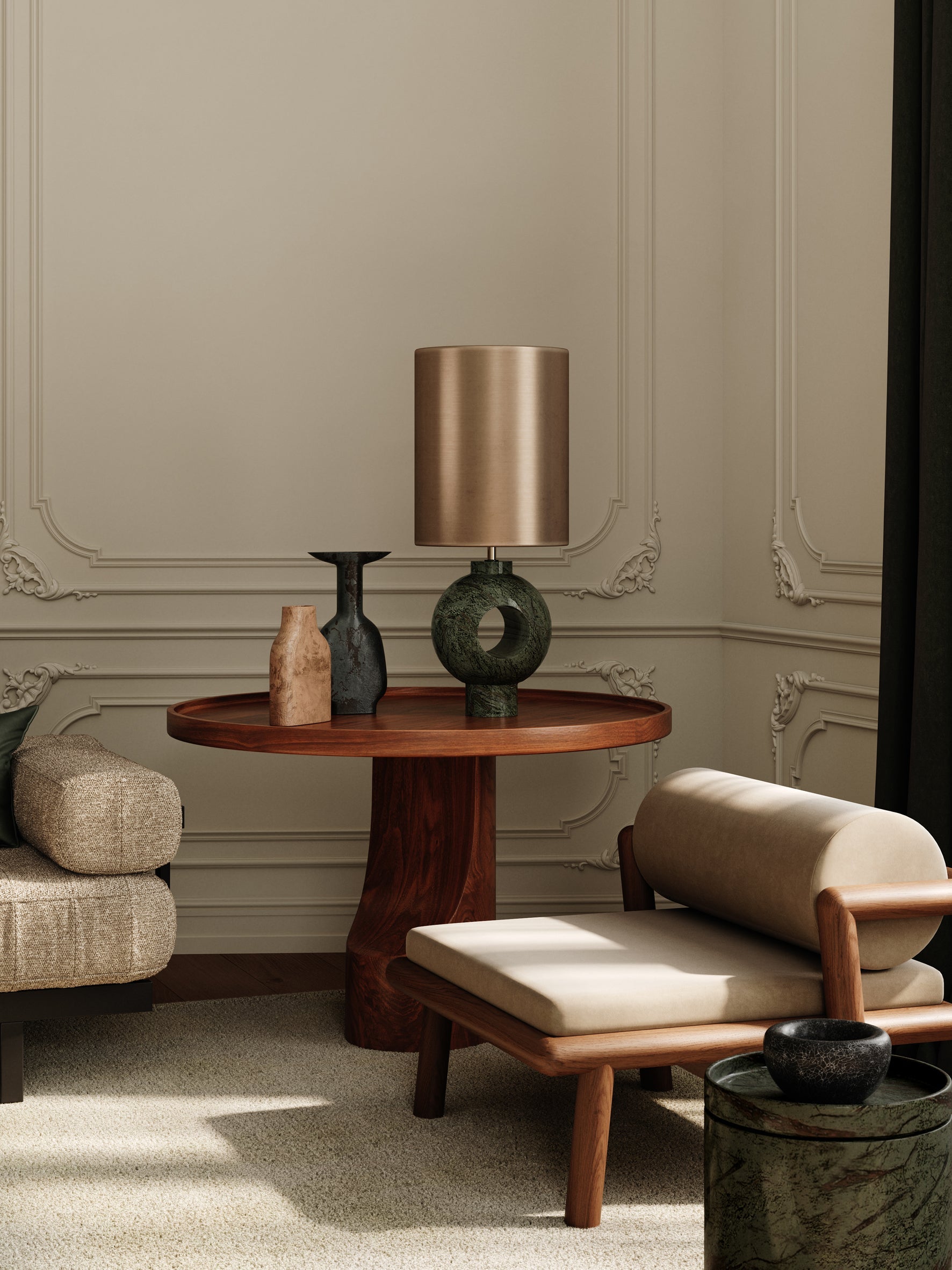 Chris Lampe de Table Moderne en Marbre