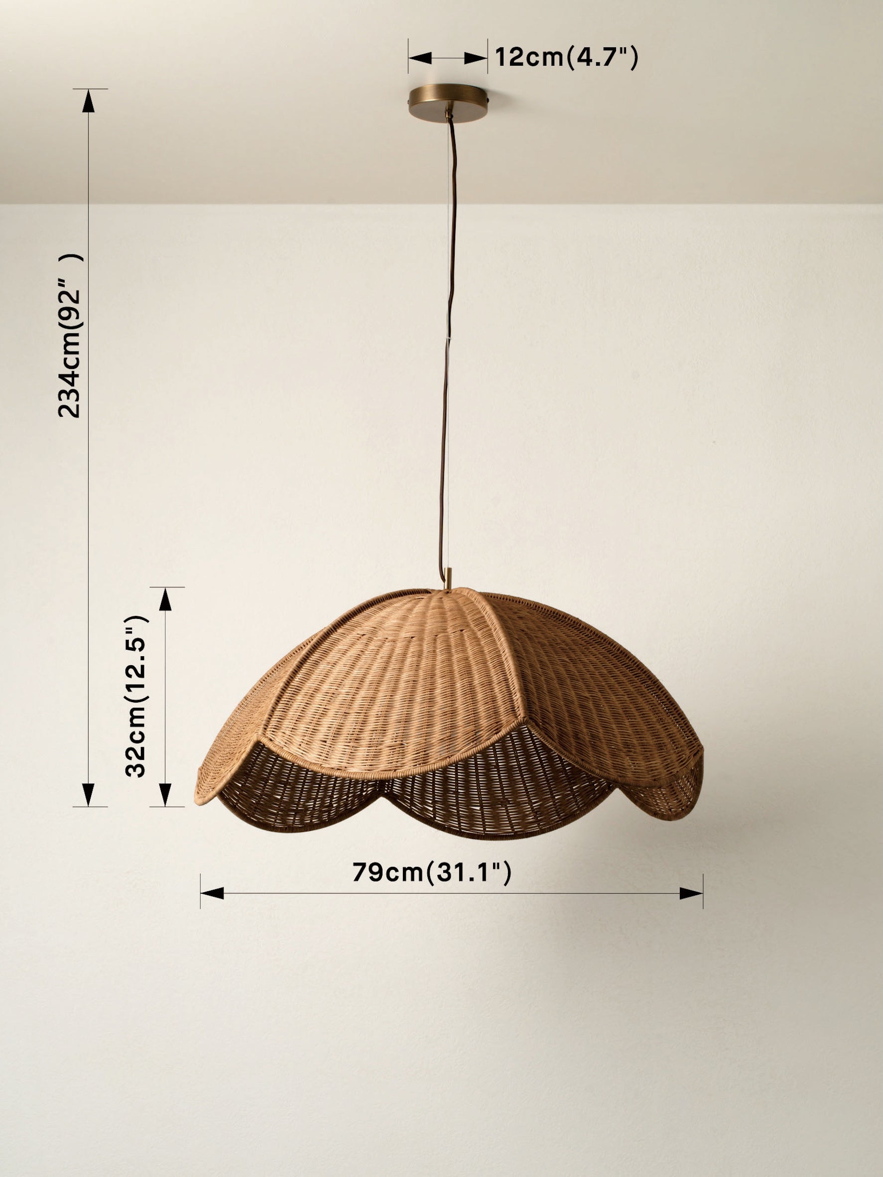 Jorden Plafonnier en Tissu Moderne