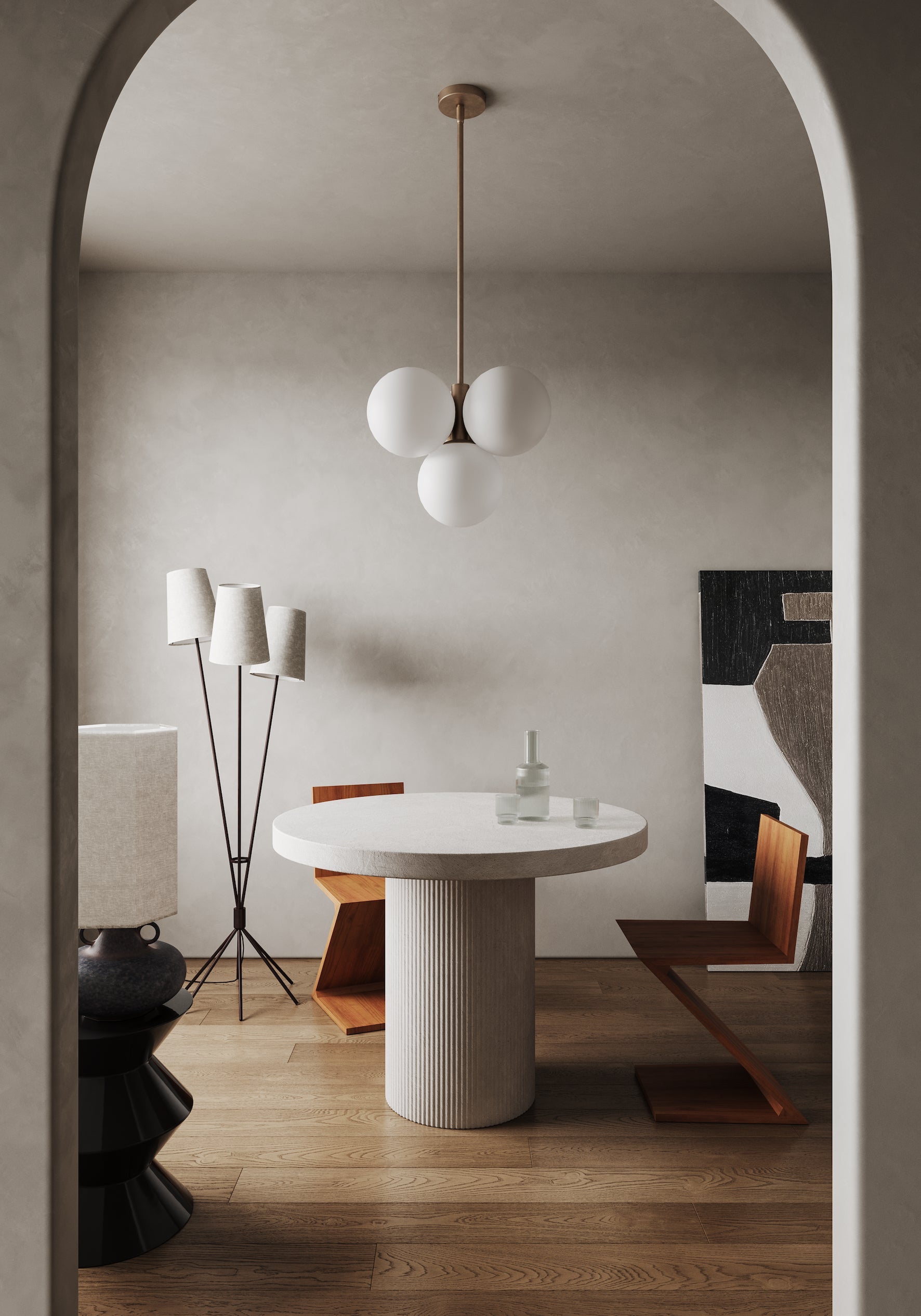 Jude Plafonnier Moderne en Verre