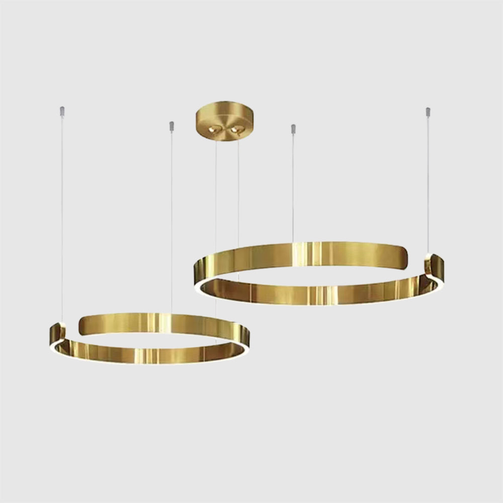 Urel Suspension Cercle Noir/Or Rose Salon/Chambre à Coucher - Neutralighting