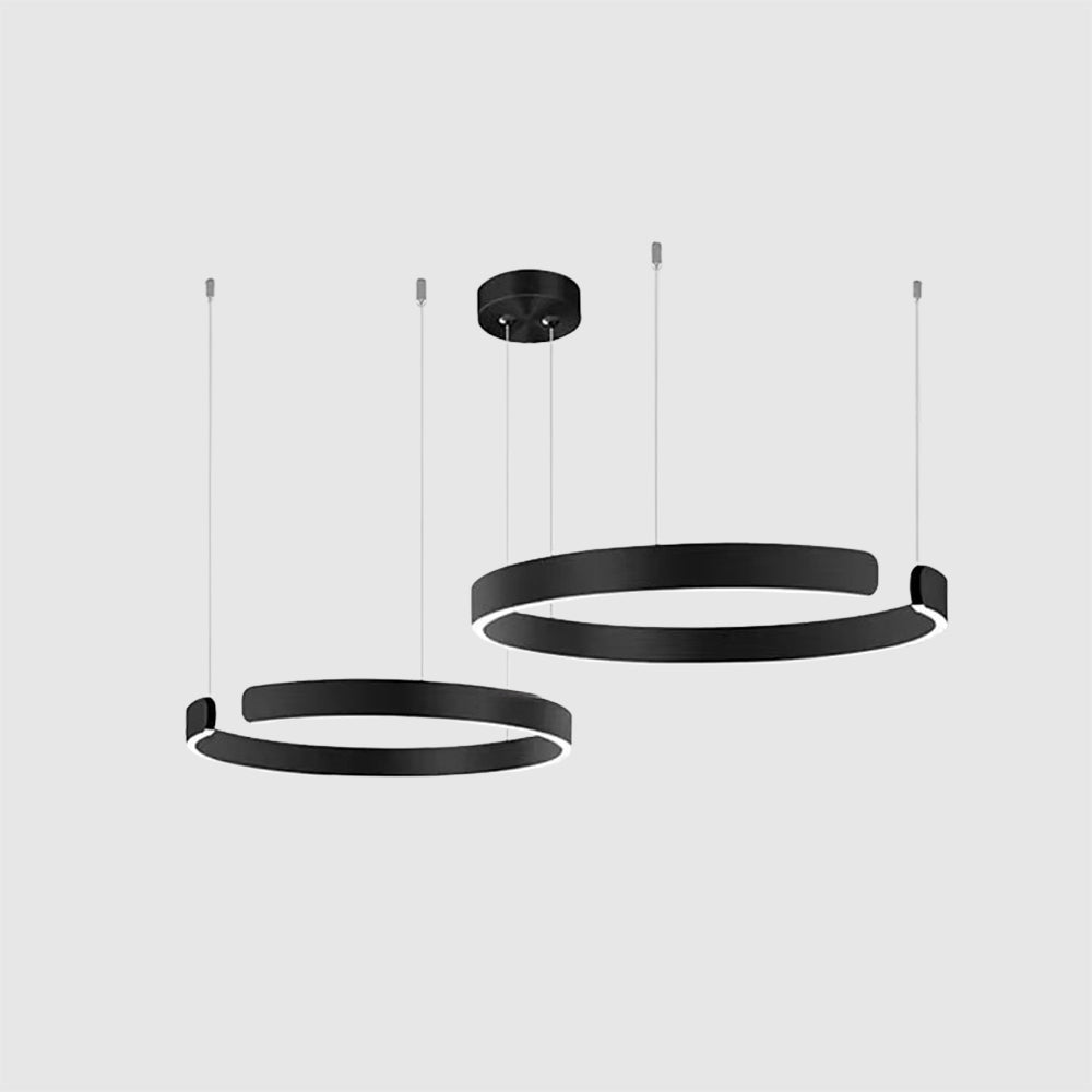 Urel Suspension Cercle Noir/Or Rose Salon/Chambre à Coucher - Neutralighting