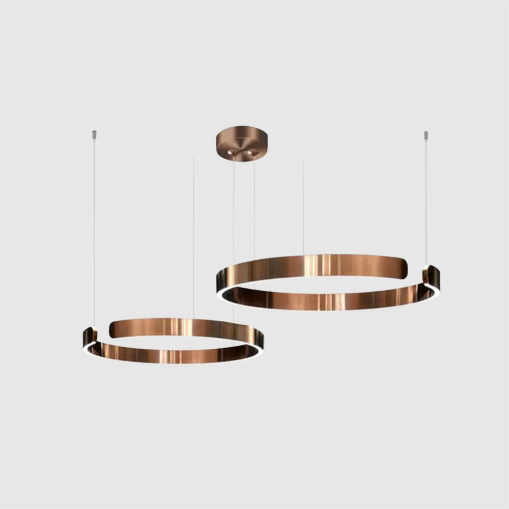 Urel Suspension Cercle Noir/Or Rose Salon/Chambre à Coucher - Neutralighting