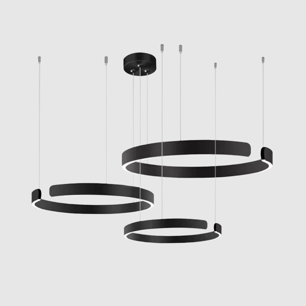 Urel Suspension Cercle Noir/Or Rose Salon/Chambre à Coucher - Neutralighting