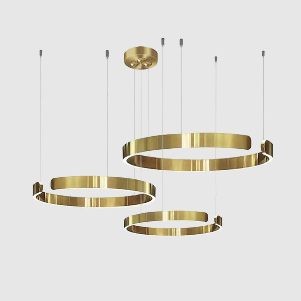 Urel Suspension Cercle Noir/Or Rose Salon/Chambre à Coucher - Neutralighting
