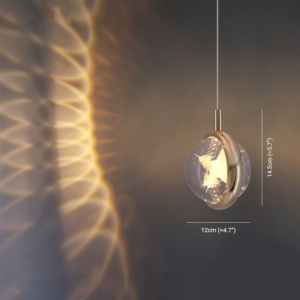Arisha Luminaires Suspensions Ronde Moderne LED Métal/Cristal Doré Salon